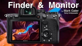 Sony ViewFinder (Finder) and Monitor Settings