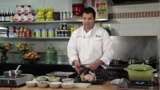 Chef Gregg Wanguard Marisol Restaurant Pismo Beach cooks Roast Chicken