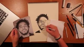 J Cole Time Lapse Drawing