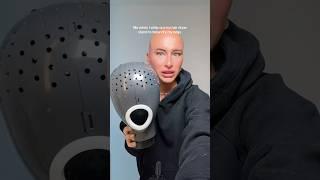 Crazy contraption but works too good #wigs #wigstand #funny #wigstyling #humanhairwig #wigfix