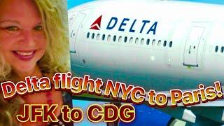 Flight with Delta JFK NYC to Paris CDG airports