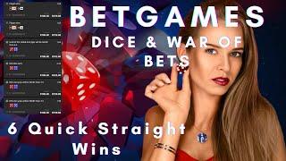 Betgames Dice and War of Bets - 6 Quick Wins in 6 Minutes