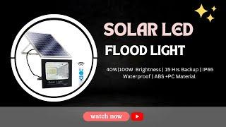 Homehop 40W Solar LED Flood Light Outdoor Waterproof Wall Lamp For Home, Garden ( Cool White )