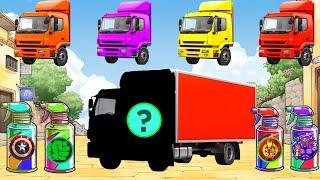 Truck Challenge: Restore the Correct Color of the Front Parts! | Funny Vehicles Animation