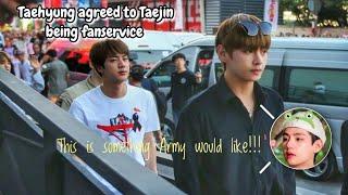 Taejin/JinV: Taehyung agreed to Taejin being fanservice