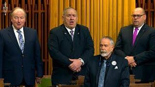 Singing of the national anthem, led by MP Eglinski - House of Commons