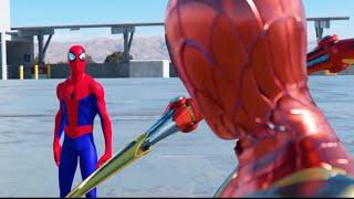 SPIDER-MAN BATTLE! (FULL FIGHT) | FFH vs. SPIDER-VERSE vs. IRON SPIDER vs. RAIMI & MORE!