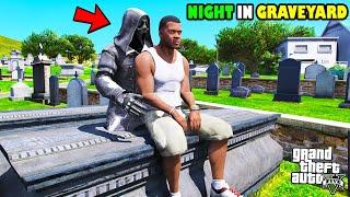 Franklin Spending a Night Alone in Scary Graveyard Challenge in GTA 5 | SHINCHAN and CHOP