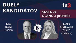 DUELY KANDIDÁTOV: Juraj Droba (SASKA) vs Lenka Dunajová Družkovská (OĽANO a priatelia)