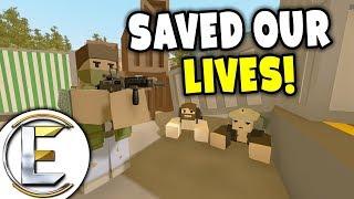 SAVED OUR LIVES! - Unturned Roleplay Outbreak Story S4#4 (Ammunition Depot Train Yard)
