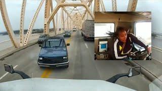 Dashcam shows Louisville bridge crash that left semi hanging over Ohio River