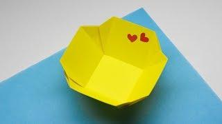 그릇접기 접시 종이접기 origami bowl (ORIGAMI SONG)