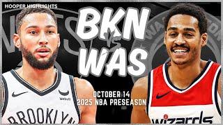 Brooklyn Nets vs Washington Wizards Full Game Highlights | Oct 14 | 2024-25 NBA Preseason