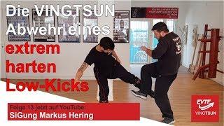 VingTsun Abwehr gegen einen extrem harten Low Kick