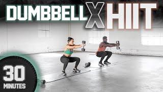 30 Minute FULL BODY Dumbbell HIIT Workout [NO JUMPING/ ADVANCED]