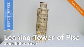 Leaning Tower of Pisa - Laser Cut Model from Baltic Birch