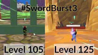 Grinding level 105 to 125 level || Sword Burst 3 Roblox