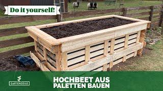 DIY Hochbeet aus Paletten bauen - einfach erklärt! Inkl. Materialliste & Anleitung zur Befüllung! 4k