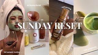 SUNDAY RESET | full body pamper routine, shopping, oral hygiene, waxing, & more