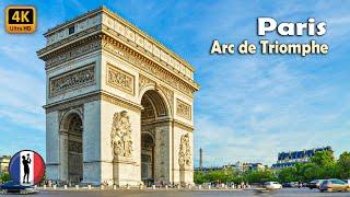  Paris, Arc de Triomphe de l'Étoile, Amazing Walking Tour [4K/60fps]