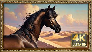 Modern Art Horse Paintings 4K TV Screensaver | The Art Corner | Silence Framed TV