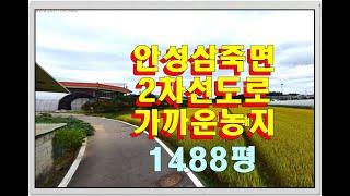 경기도 안성 토지 매매 - 2차선도로 가까운 삼죽면 농지 1488평