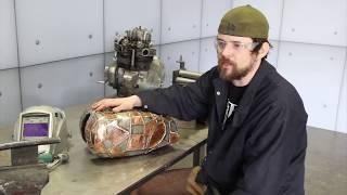 TIG brazing the Panic Attack gas tank using silicon bronze