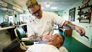  1930s Philly Today | You Just Relax With This Hot Towel Shave At Franklin's Barber Shop