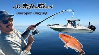 SLAYING SNAPPER ON A 28 SEAHUNTER FLORIDIAN