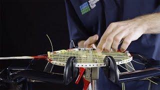 Professional badminton racket stringing in 10 steps