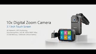 Built-in 3 Cameras 2K HD 4G LTE VTR8420 Body Worn Camera