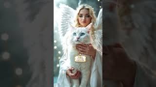 Angel girl and cat. Enes TikTok Creator