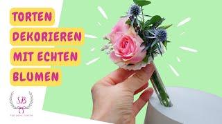 Kuchen und Torten mit echten Blumen dekorieren, sauber und einfach, gut vorzubereiten