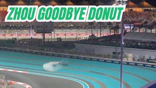 Zhou Guanyu did Goodbye Donut in his Last F1 race #AbuDhabiGP