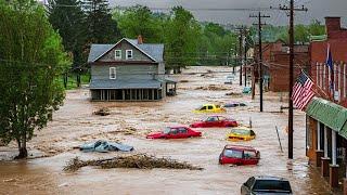 Chaos in West Virginia & Indiana! Dêadly Floods Destroyed Buildings & Swept Away Homes & Cars!