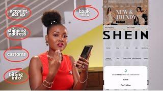 HOW TO ORDER FROM SHEIN | account set up, shipping details, bank info, how to shop for items