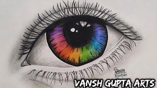 Colourful EYE Drawing #VANSH GUPTA ARTS 