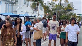 Spring Break 2023 | Walking Miami Beach Ocean Drive Before Curfew