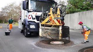 How Germany Repairs Giant Manhole With Massive Truck