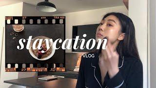 Staycation Vlog | what i eat, skincare, everyday makeup