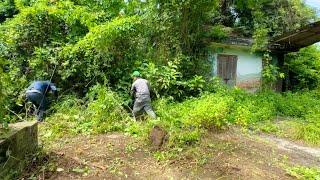 Cleaning up an abandoned house Overgrown GARDEN Beautiful transformation