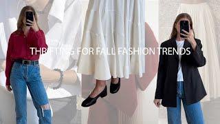 thrifting my fall fashion trends 2023 | thrift haul & try-on