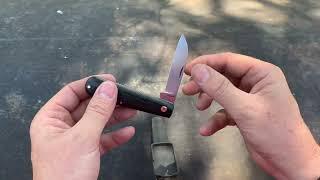 11 April 2022 First Knife of the year from McCullen Knives.  One Off Slipjoint in AEB-L.