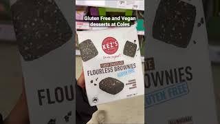 Gluten Free and Vegan dessert options at Coles Supermarkets in Australia #veganaustralia #vegan