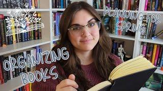 spring bookish reset  bookshelf organization, book unhaul, goals, reading & video plans, and more!