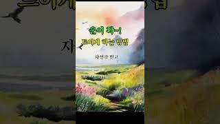 운이 확 트이게 하는 방법 #삶의지혜 #명언 #지혜의정원 #지혜