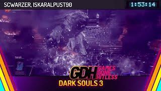 Dark Souls 3 by scwarzer and iskaralpust90 in 1:53:14 - Games Done Hitless