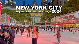 New York City Bryant Park Winter Village 2024 Opening Day Walking Tour  Holidays in New York City 