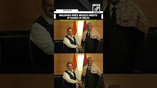 Maldives President Mohamed Muizzu meets Union Health Minister JP Nadda in Delhi