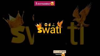 The Most Satisfying Letter "S" ️ Name "Swati" #shorts #nameart #ytshorts
